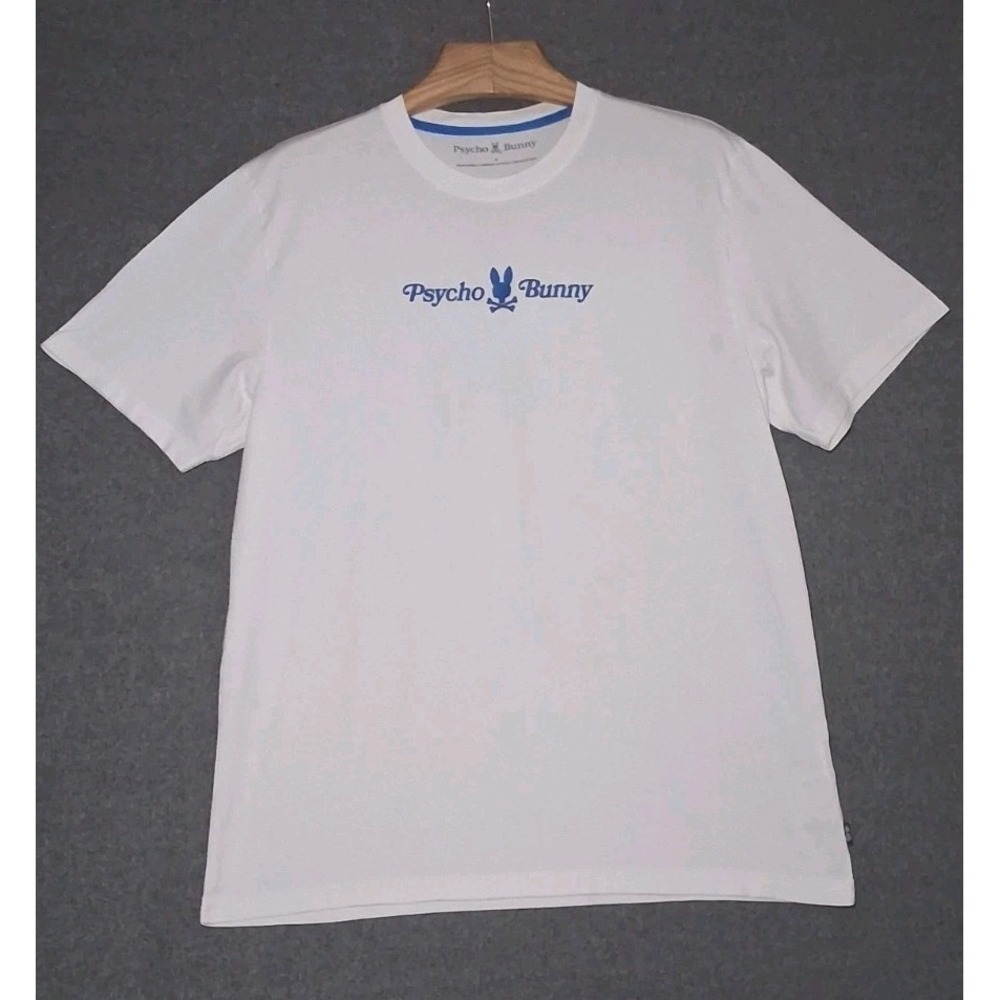 Psycho Bunny White Bristol Graphic Tee T-Shirt Mens Large 6 Pima Cotton 02/23